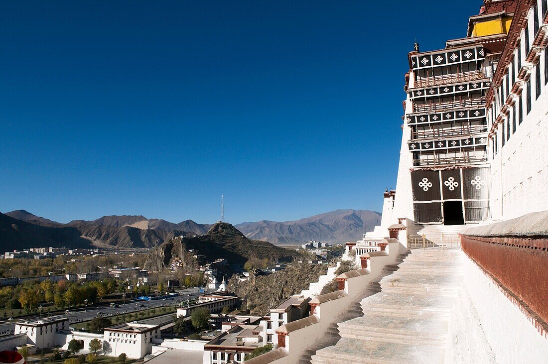 View of Lhasa from the Potala Palace Lhasa Tibet
