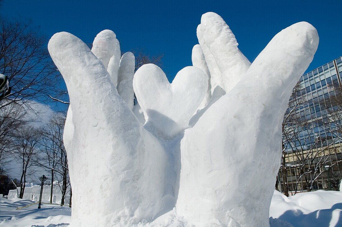 Snow sculpture at the Sapporo Winter Festival Sapporo Hokkaido Japan