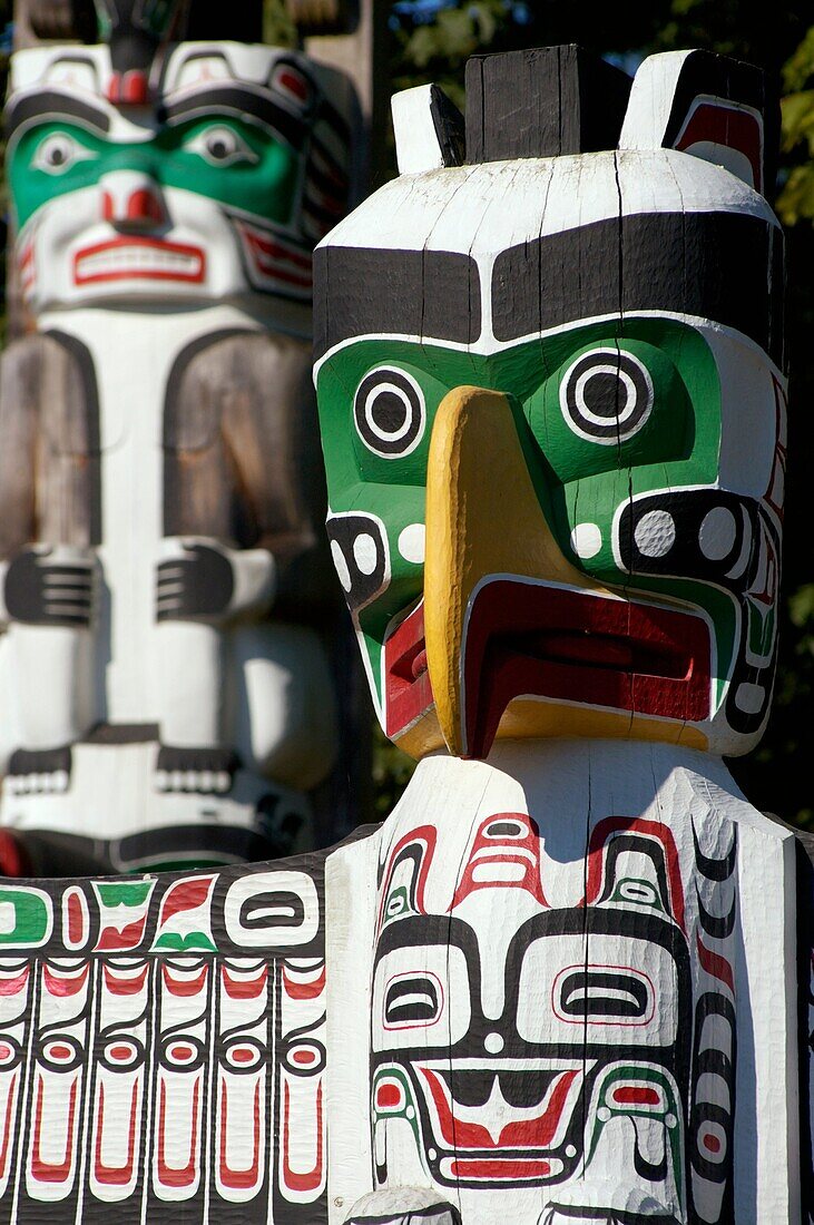 Totem Pole in Stanley Park Vancouver British Columbia Canada