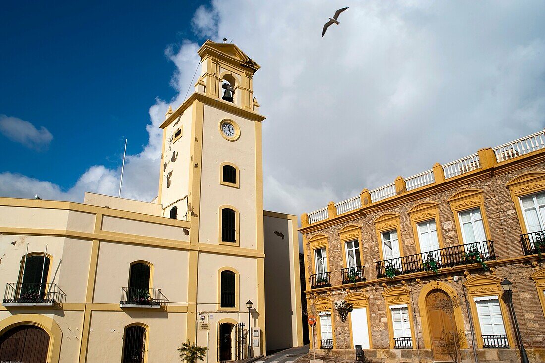 Casa del Reloj House of the Clock, Plaza de Pedro Estopiñán, Melilla la Vieja, Melilla, Spain, Europe