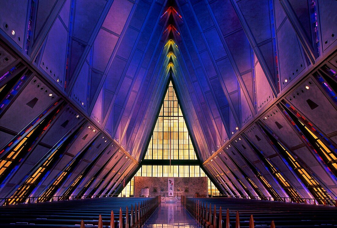 Air Force Academy cadet chapel, Colorado Springs, Colorado, CO, USA