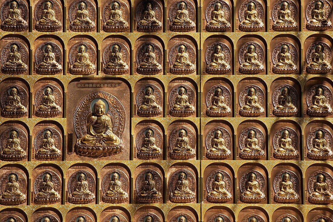 Chung Tai Chan Buddhist Monastery, one of the largest in Taiwan, is located in Puli, Ancient Taiwan Formosa, Republic of China, East Asia.