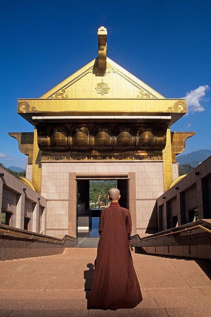 Chung Tai Chan Buddhist Monastery, one of the largest in Taiwan, is located in Puli, Ancient Taiwan Formosa, Republic of China, East Asia.