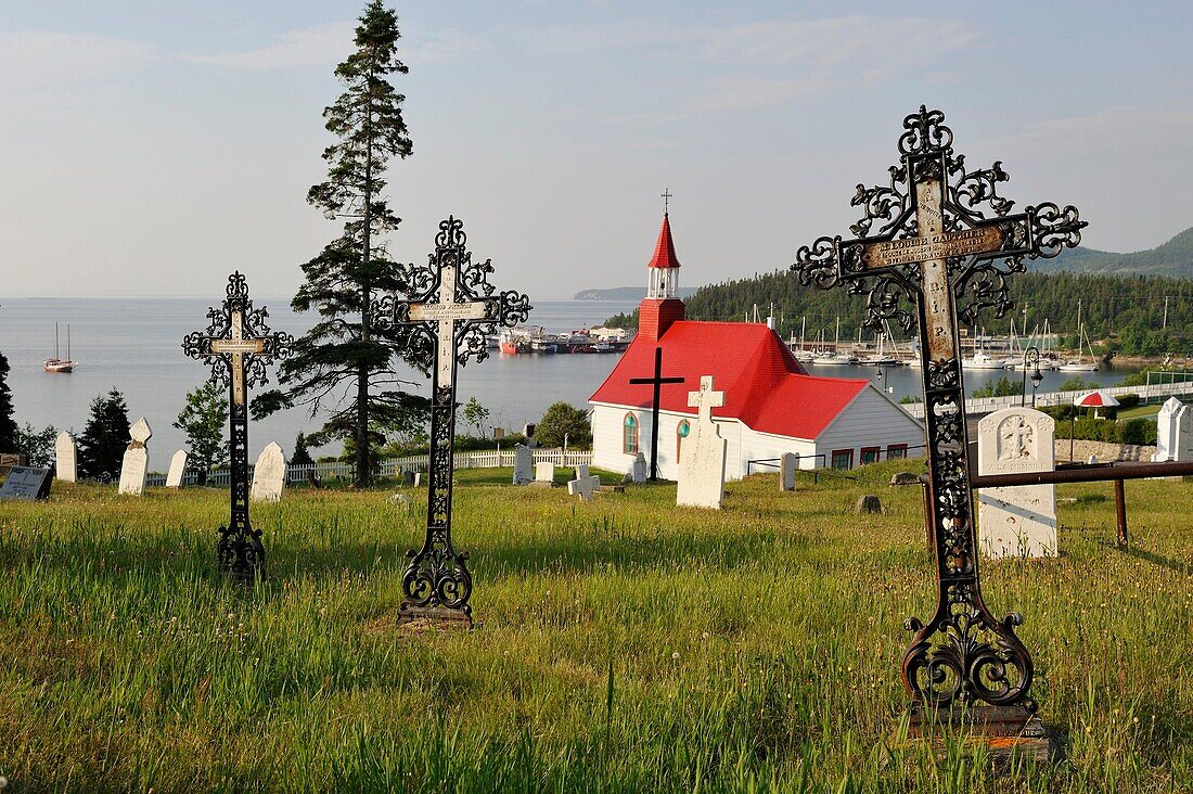 Kapelle von Tadoussac am Sankt-Lorenz-Strom, Region Cote-Nord, Provinz Québec, Kanada, Nordamerika