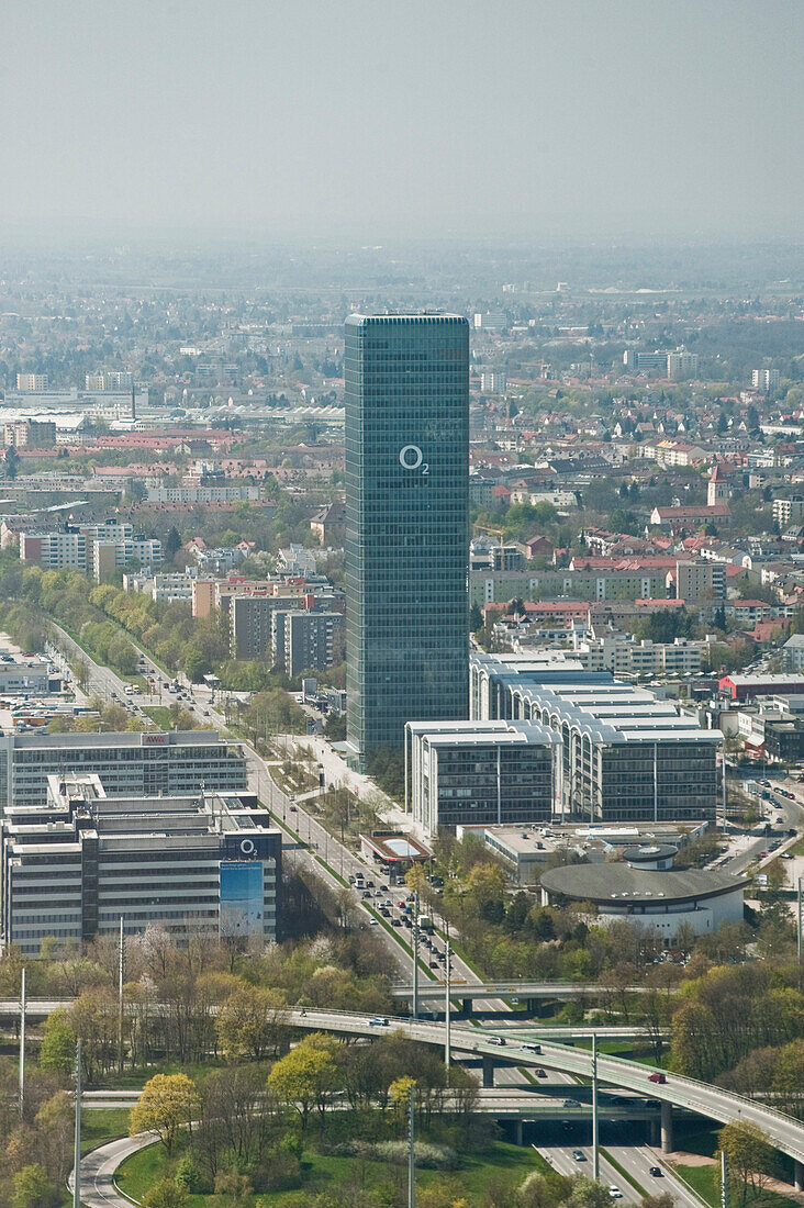 Das Firmengebäude von Telefónica O2. Georg-Brauchle-Ring, München, Oberbayern, Bayern, Deutschland