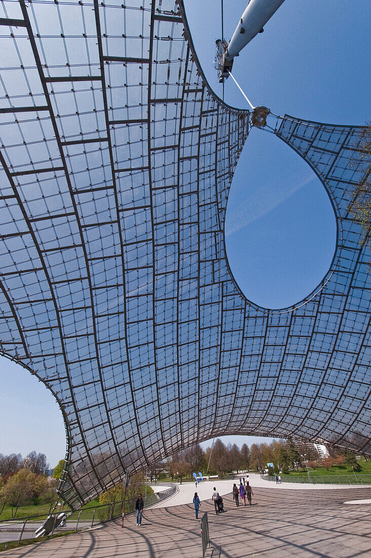 Pavilion roof, Olympic Park, Munich, Upper Bavaria, Bavaria, Germany