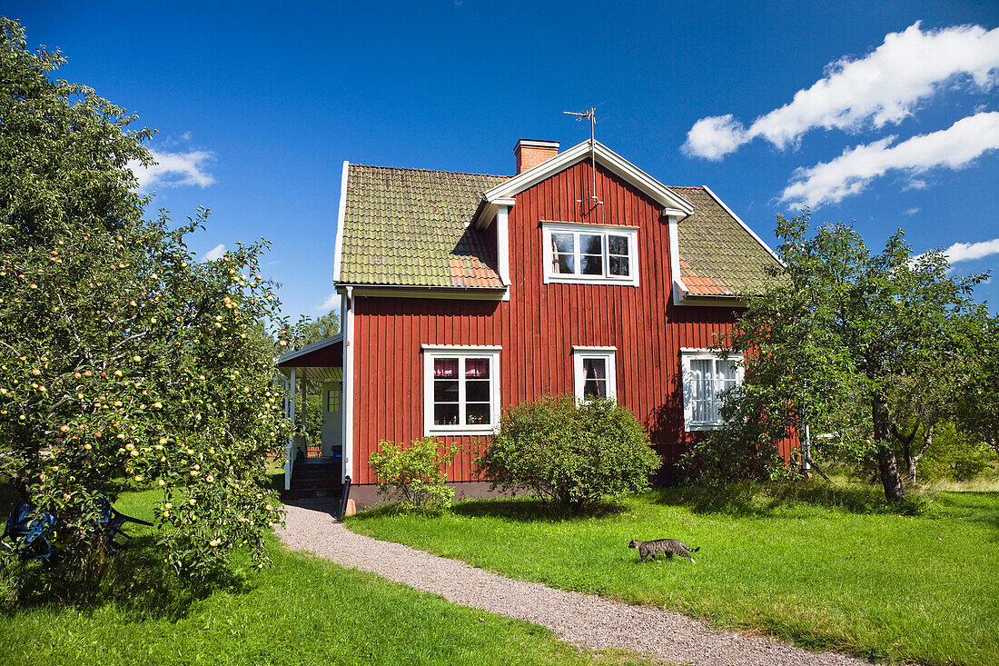 Swedish house, Nybro, Kalmar county, Smaland, Sweden