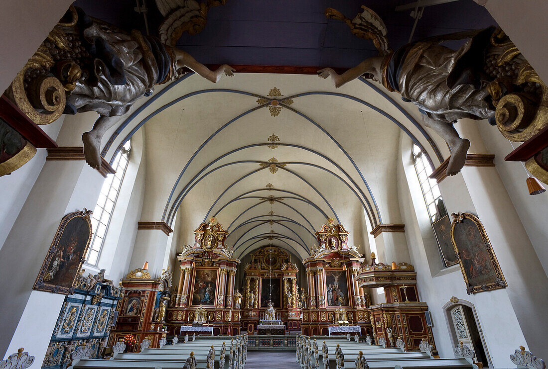 Basilika St. Stephanus und St. Vitus der Benediktinerabtei Corvey in Höxter, Nordrhein-Westfalen, Deutschland, Europa