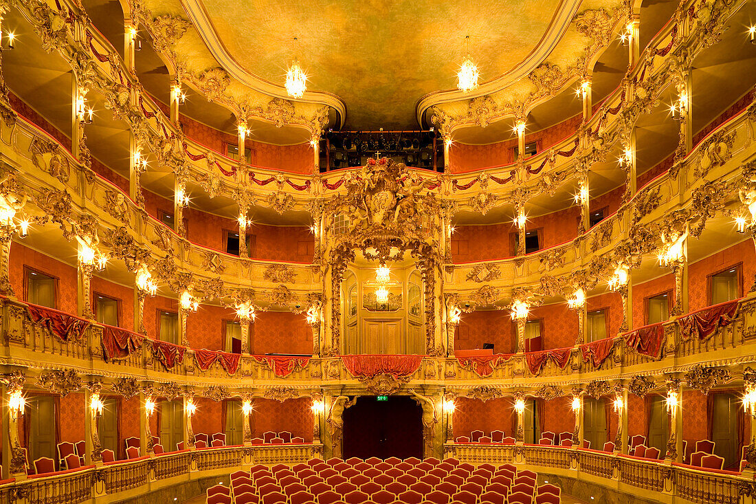 Cuvilliés-Theater, ehemals Residenztheater, wird als das bedeutendste Rokokotheater Deutschlands bezeichnet, Münchner Residenz, München, Bayern, Deutschland Europa