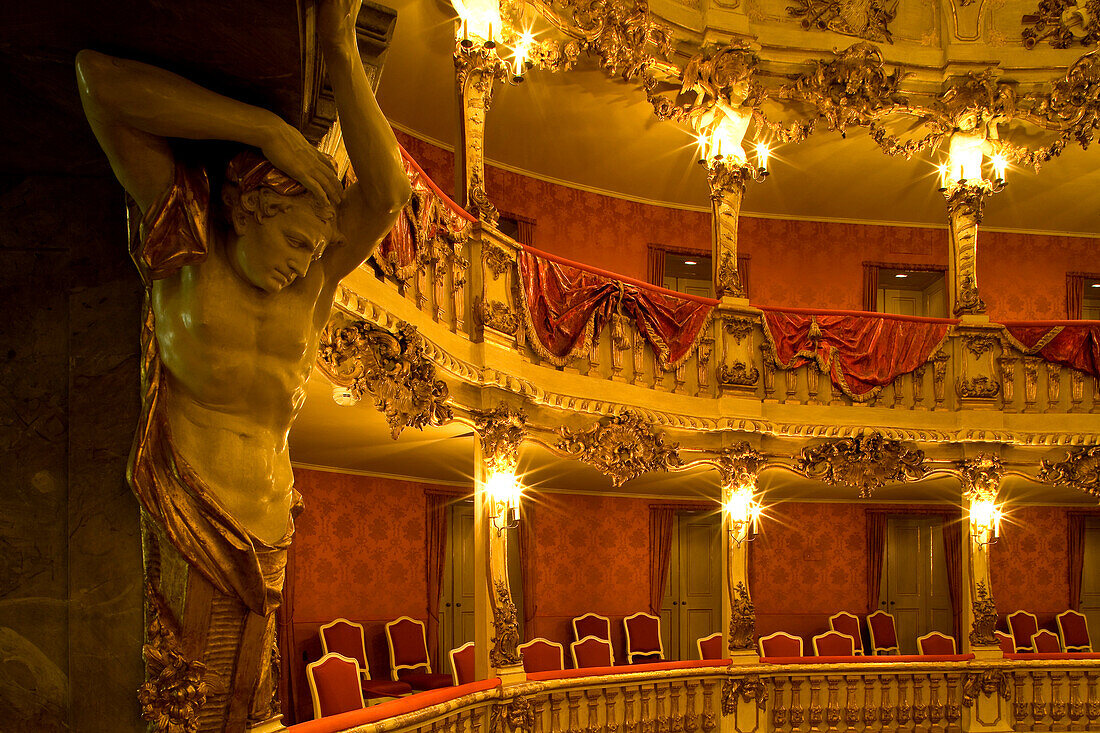 Cuvilliés-Theater (ehemals Residenztheater) wird als das bedeutendste Rokokotheater Deutschlands bezeichnet, Münchner Residenz, München, Bayern, Deutschland Europa