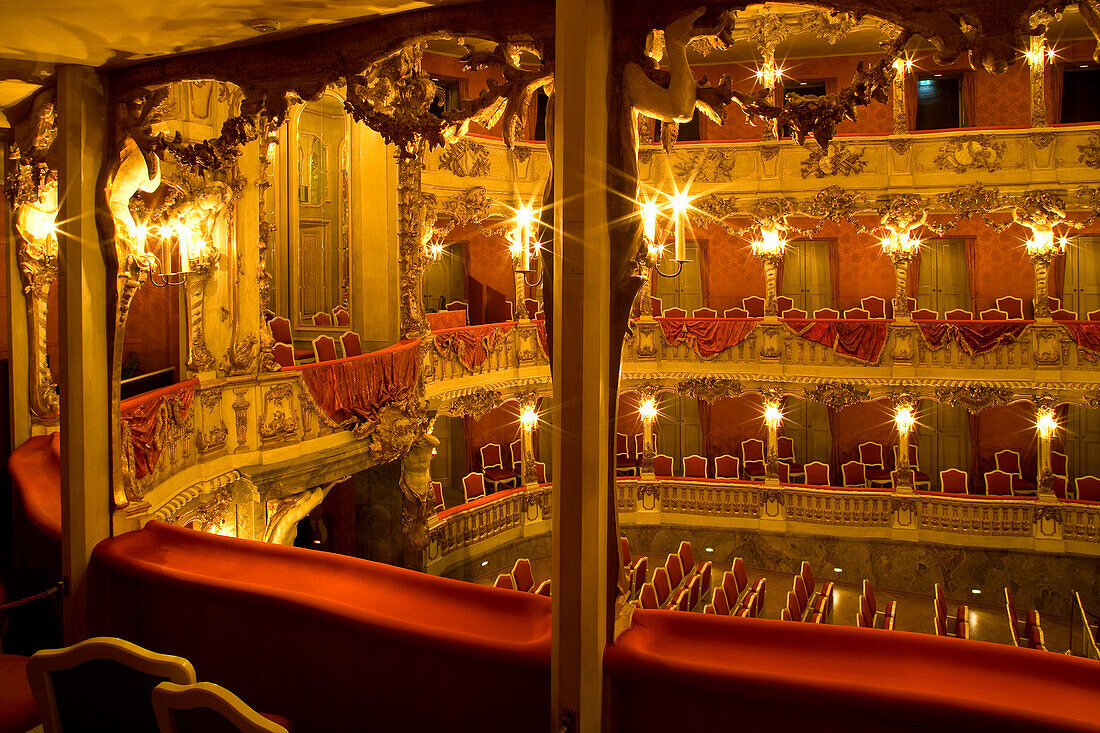 Cuvilliés-Theater, ehemals Residenztheater, wird als das bedeutendste Rokokotheater Deutschlands bezeichnet, Münchner Residenz, München, Bayern, Deutschland Europa