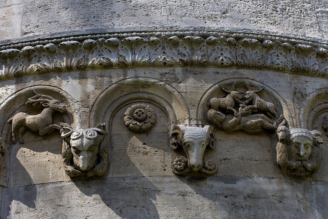 Frieze at the apsis at monastery church in Königslutter, Lower Saxony, Germany, Europe