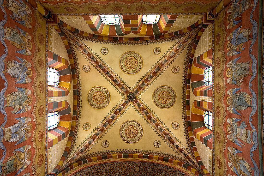 Deckenmalereien im Kaiserdom Königslutter, ehemaliges Benediktinerkloster, Königslutter, Niedersachsen, Deutschland, Europa
