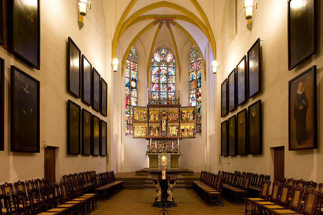 Interior view of St. Thomas Church, Leipzig, Saxony, Germany, Europe