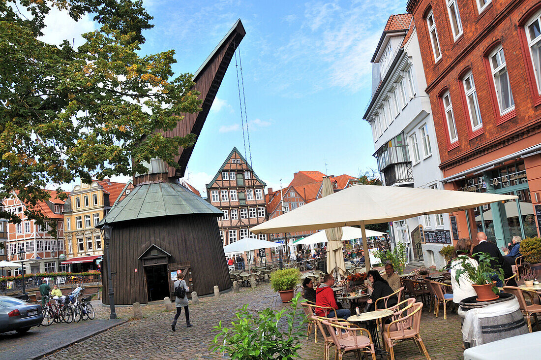 Am alten Hafen, Stade, Nordseeküste, Niedersachsen, Deutschland