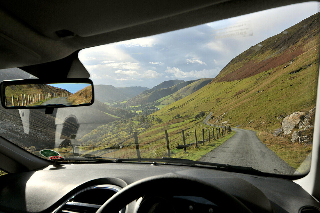 Am Bwlch y Groes Pass, höchste Straße Wales mit 545 m, Nord-Wales, Wales, Großbritannien