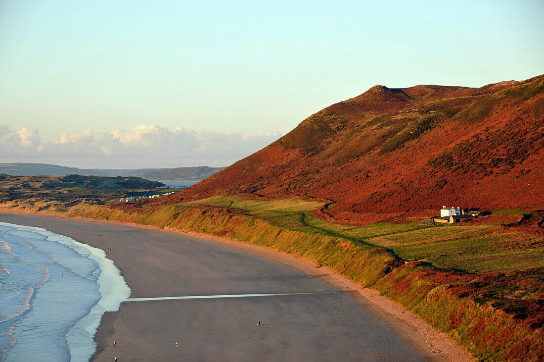 Rhossili Bay, Gower peninsula, south-Wales, Wales, Great Britain