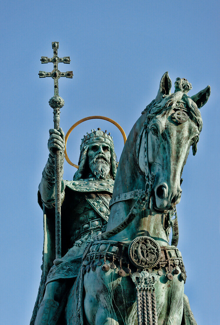 Reiterdenkmal des Königs Stephan I., Fischerbastei, Budapest, Ungarn