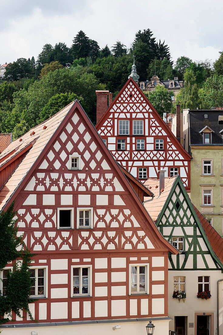 Half-timbered Houses, Kulmbach, Upper Franconia, Franconia, Bavaria, Germany