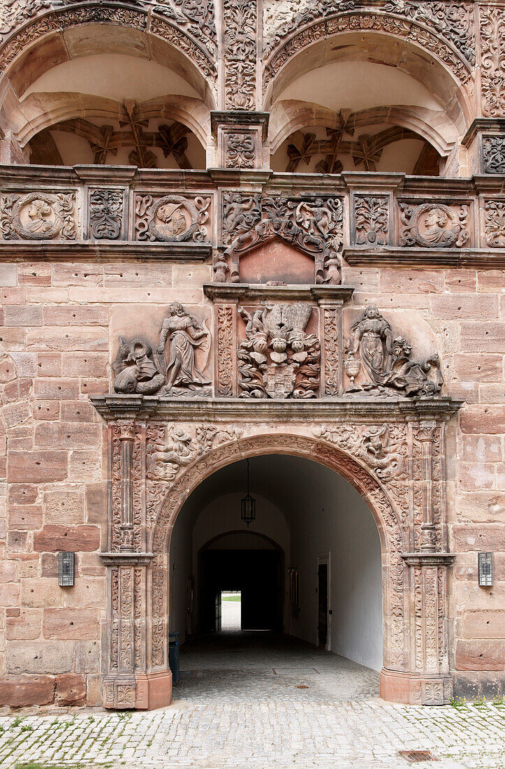 Schöner Hof, Plassenburg, Kulmbach, Oberfranken, Franken, Bayern, Deutschland