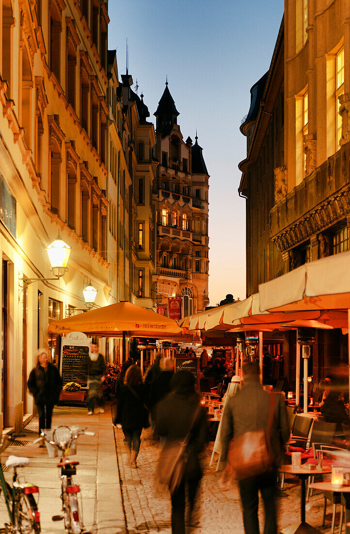 Barfussgäßchen, Leipzig, Sachsen, Deutschland