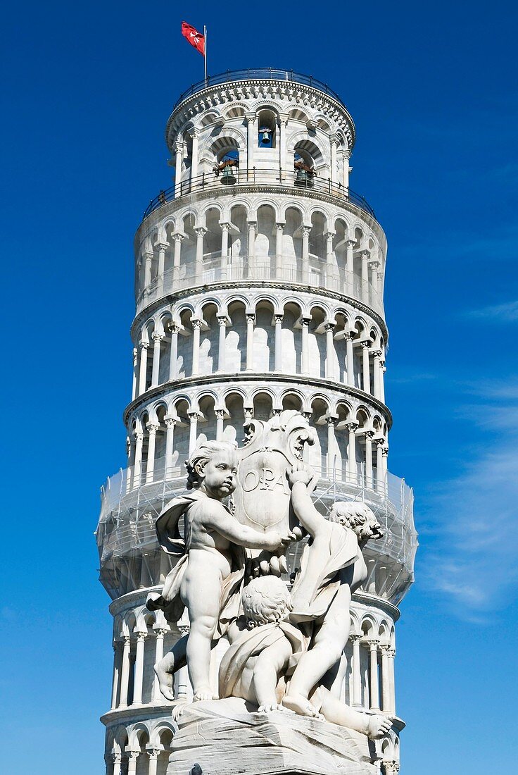 The Leaning Tower of Pisa, Piazza dei Miracoli, UNESCO World Heritage Site, Pisa, Tuscany, Italy