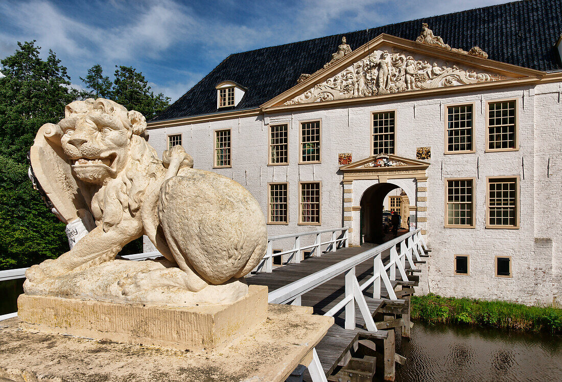 Sculpture at Dornum Castle, East Frisia, Lower Saxony, Germany