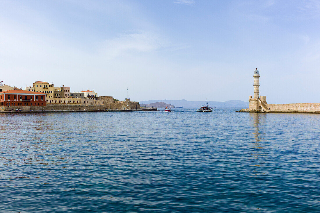 Venetian Harbour, Hania, Chania, Crete, Greece, Europe