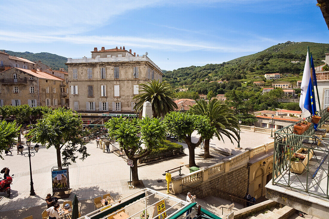 Platz der Befreiung, Place de la liberation, Sartene, Korsika, Frankreich, Europa