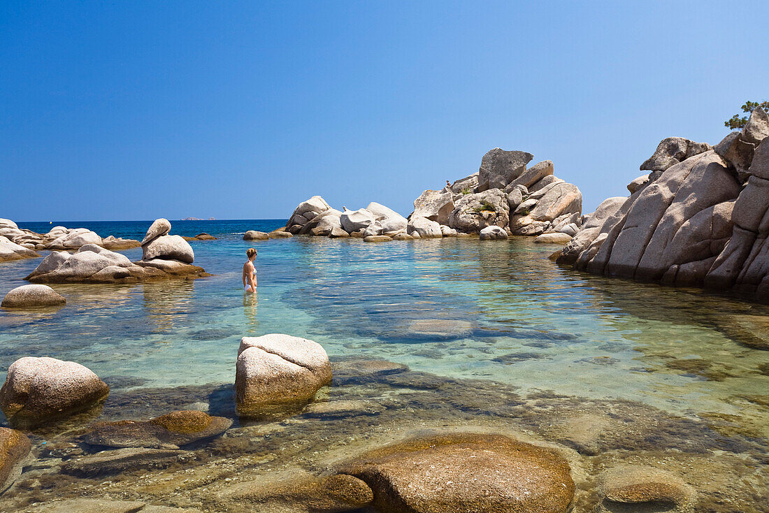 Beach of Palombaggia, south-east coast, Corsica, France, Europe