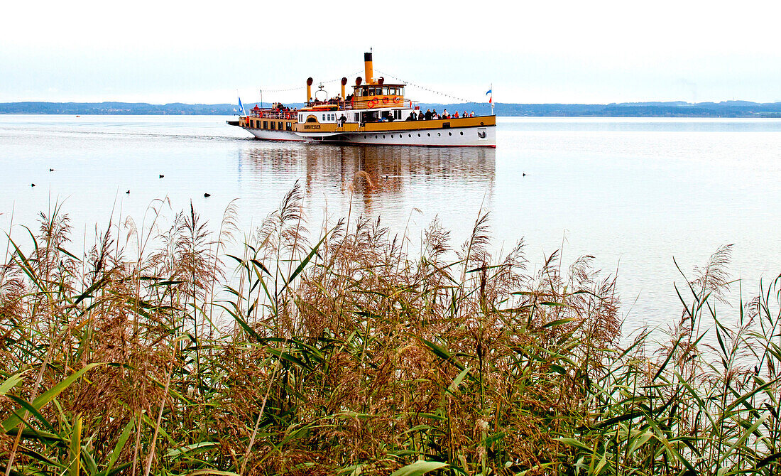 Chiemsee Dampfer Ludwig Fessler, Chiemsee, Chiemgau, Oberbayern, Bayern, Deutschland