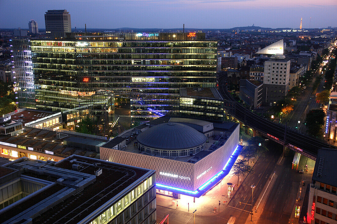 Scenic view from new Hotel Waldorf Astoria, City West, Berlin, Germany, Europe