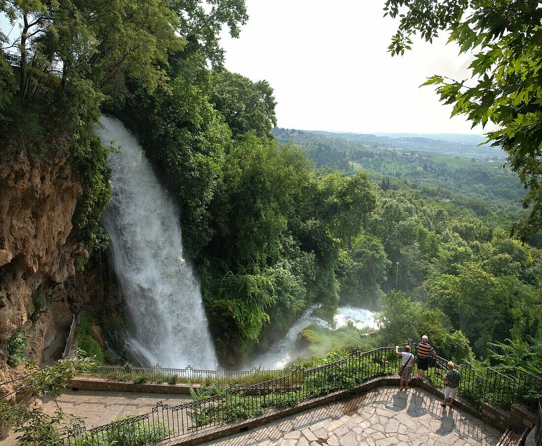 One of Edhessa's many waterfalls that cascade of the escarpent on which the town is built Macedonia, Northern Greece