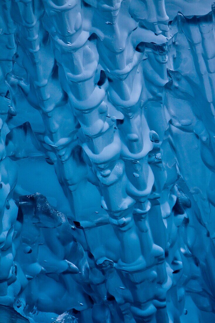 Glacial iceberg detail from ice calved off the Sawyer Glacier in Tracy Arm, Southeast Alaska, USA