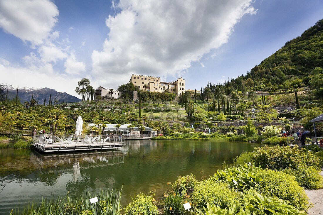 The gardens of Schloss Trauttmansdorff they are considered to be among the finest gardens or botanical gardens in Italy and europe They are one of the top tourist attractions around Merano and South Tyrol Europe, Central Europe, Eastern Alps, South Tyr