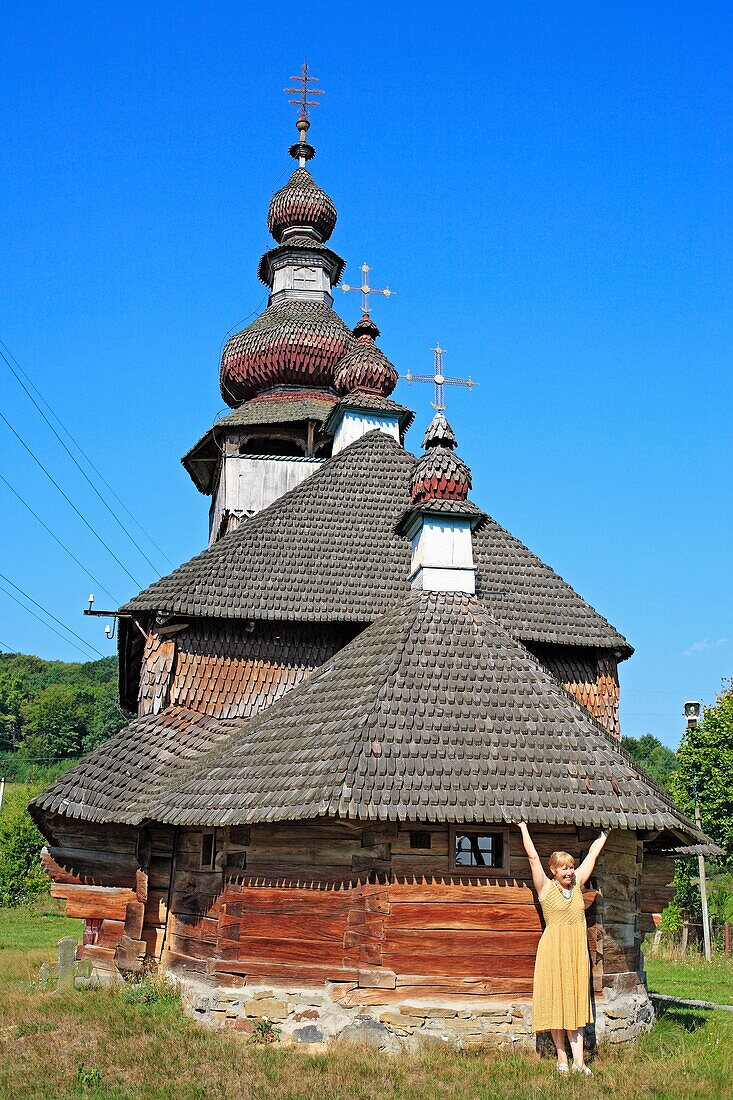 St Nicholas wooden church 1588, 1759, Svaliava, Zakarpattia Oblast Transcarpathian Oblast, Transcarpathia, Zakarpattya, Subcarpathian Rus, Ukraine