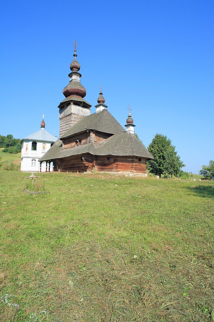 St Nicholas wooden church 1588, 1759, Svaliava, Zakarpattia Oblast Transcarpathian Oblast, Transcarpathia, Zakarpattya, Subcarpathian Rus, Ukraine