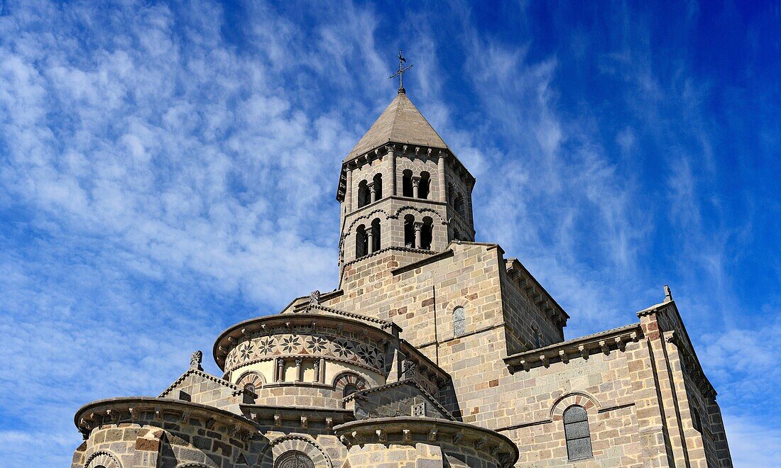 Romanesque church 1080, Saint-Nectaire, Auvergne, France
