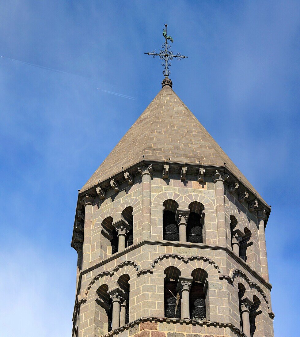 Romanesque church 1080, Saint-Nectaire, Auvergne, France