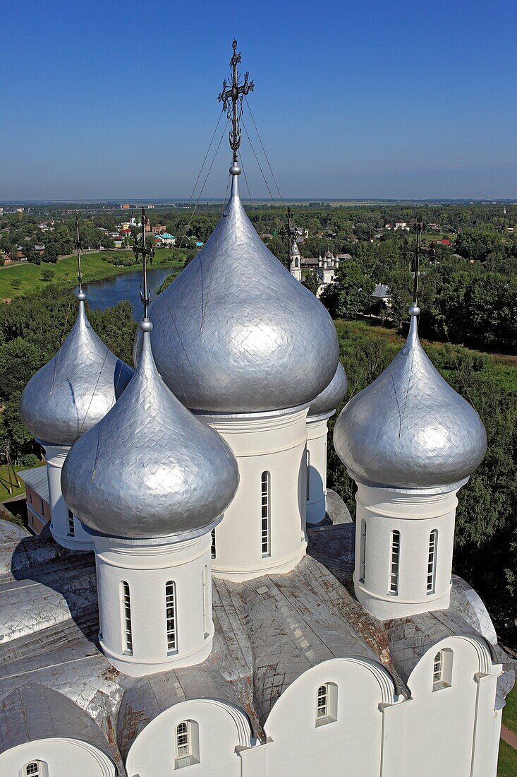 Domes of St Sophia cathedral 16 century, Vologda, Vologda region, Russia
