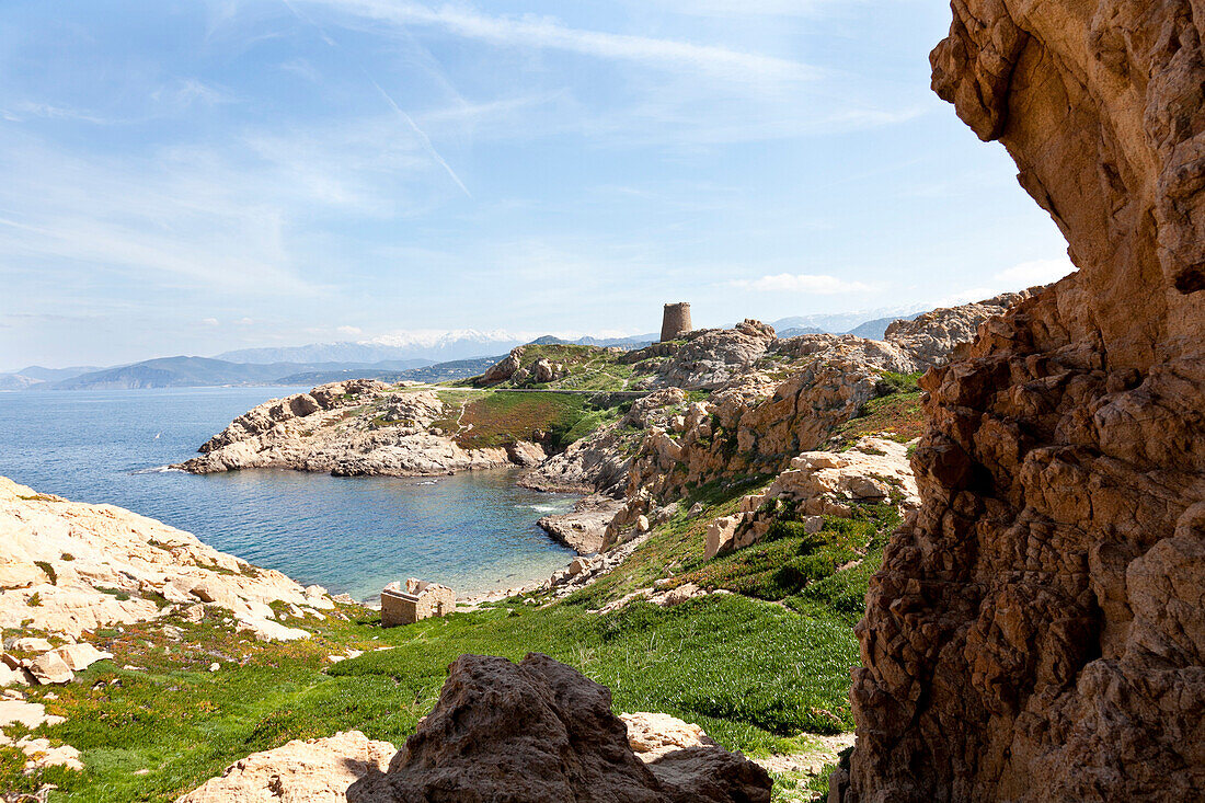 Genoese tower, L Ile-Rousse, Corsica, France