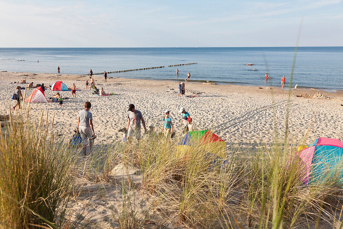 Sandy beach near Langer Berg, Usedom Island, Mecklenburg-Western Pomerania, Germany
