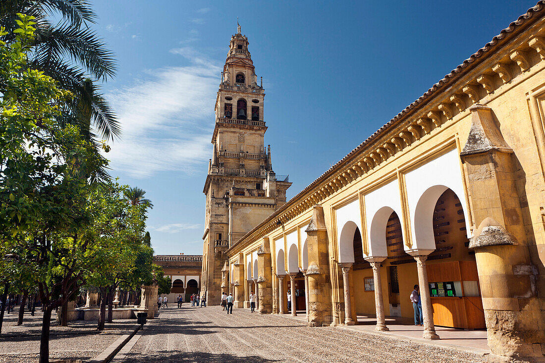 Innenhof, Mezquita–Catedral, Cordoba, Andalusien, Spanien