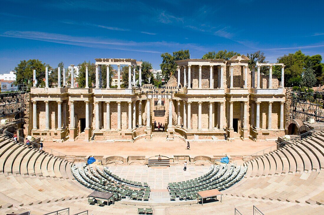 Roman Theatre, Merida, Badajoz Province, Extremadura, Spain