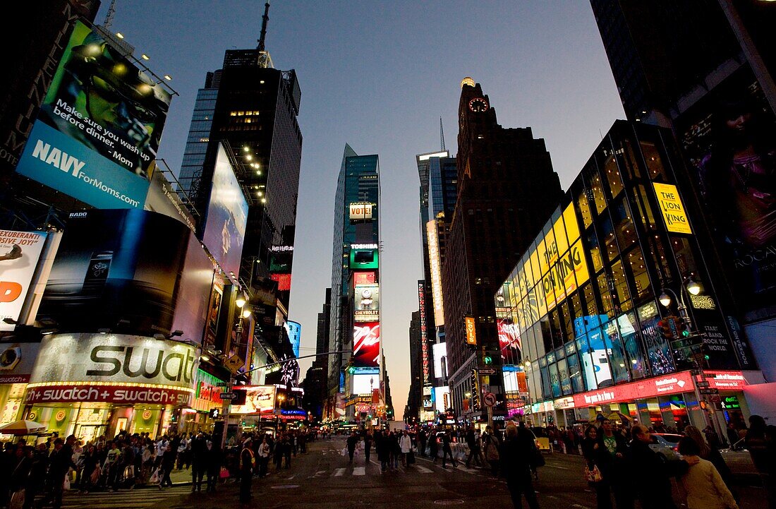 Times Square at night, Manhattan, New York City, USA