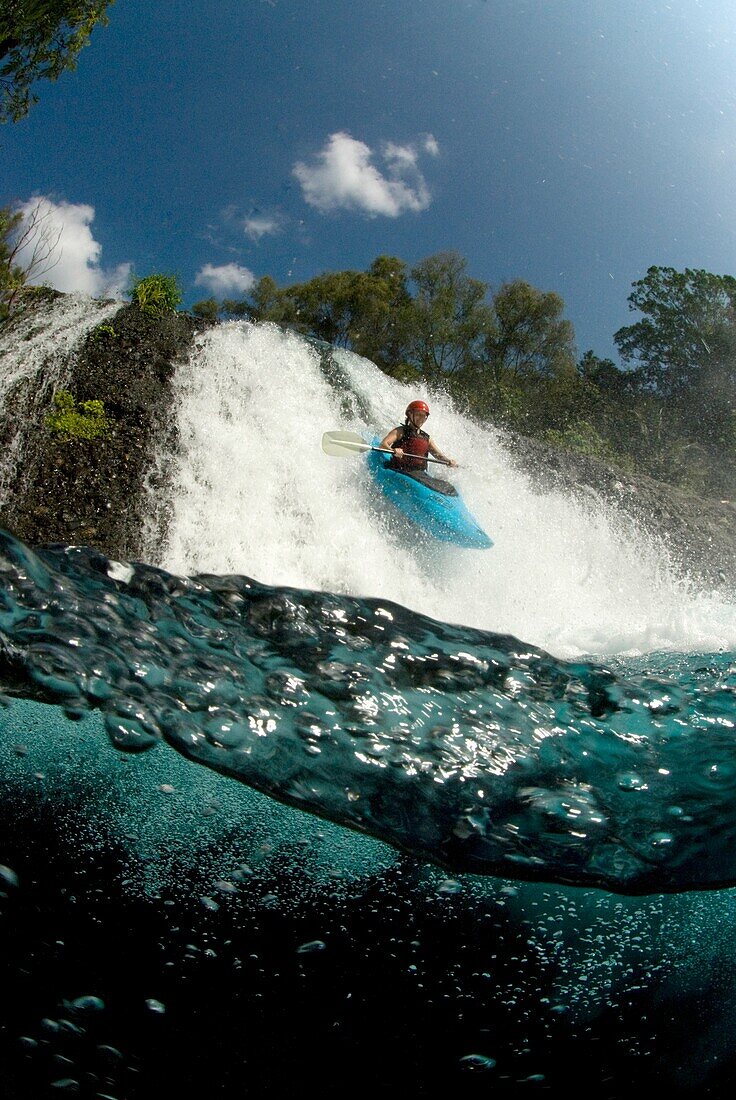 kayakers on the Actopan River, near Xalapa, Mexico