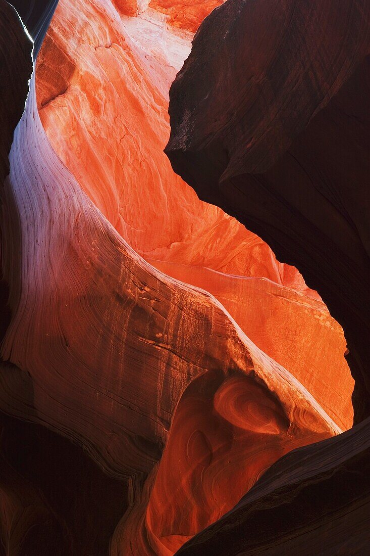 Sandstone interior of Lower Antelope Slot Canyon, Page, Arizona