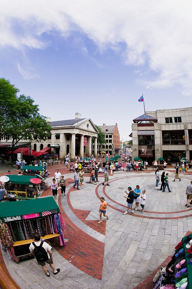 The famous Quincy Market in Boston Massachusetts