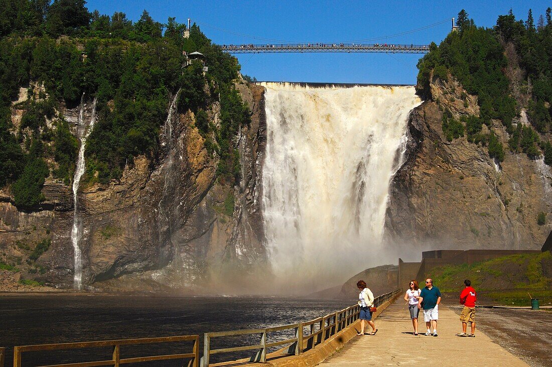 Visitors at the Montmorency Falls, Beauport, Quebec City, Canada