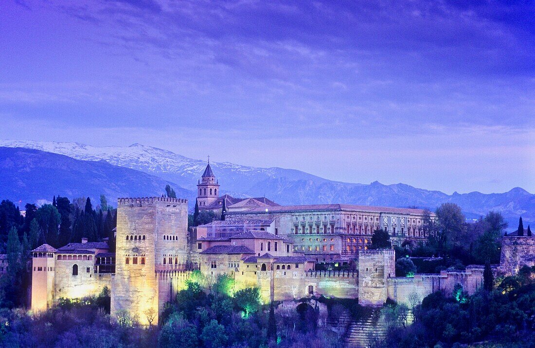 Alhambra and Sierra Nevada, Granada Andalusia, Spain